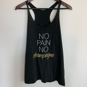 No Pain No Champagne Grey Tank 🍾